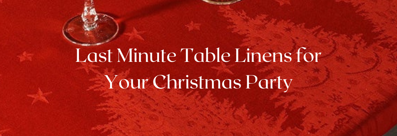 Last Minute Table Linens for Your Christmas Party